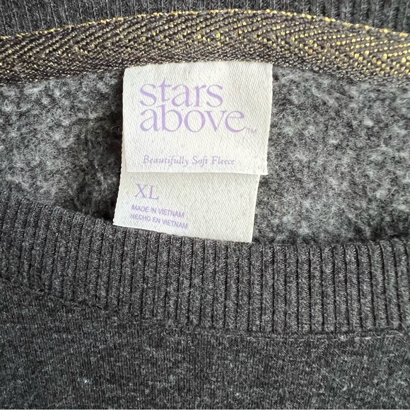 Stars Above Soft Dark Grey Sweatshirt Size Extra Large XL - Picture 4 of 4